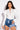 Side View Cowgirl Chic Patchwork Denim Shorts