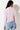 Back View Cozy And Chill Soft Crew Neck Sweater  in Baby Pink