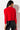 Back View Cozy And Chill Soft Crew Neck Sweater  in Red