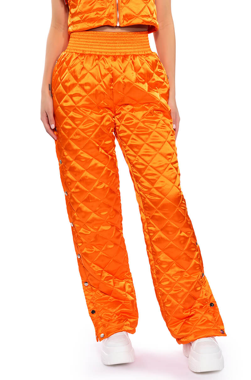 ARYA QUILTED SATIN BREAKAWAY JOGGER view 0