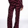 Front View Crinkle Satin Palazzo Pant