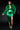 Back View Cropped Feather Jacket In Green