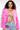 Side View Cropped Feather Jacket In Pink