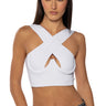 Front View Cross Front Bra Top