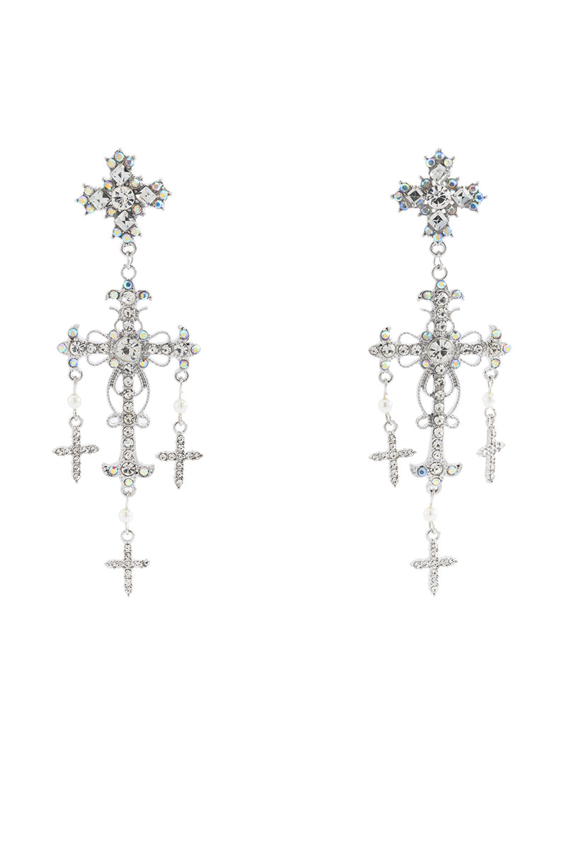Side View Cross Me Dangle Earring