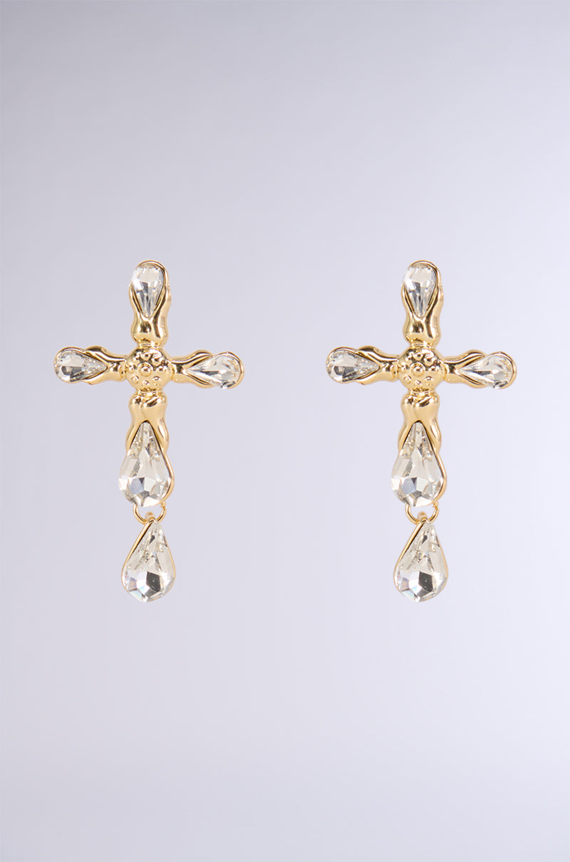 Side View Cross Me Earring