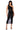 Side View Cross Me Mesh Rhinestone Dress In Black