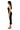 Full View Cross Me Mesh Rhinestone Dress In Black