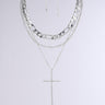 Side View Cross Me Necklace In Silver