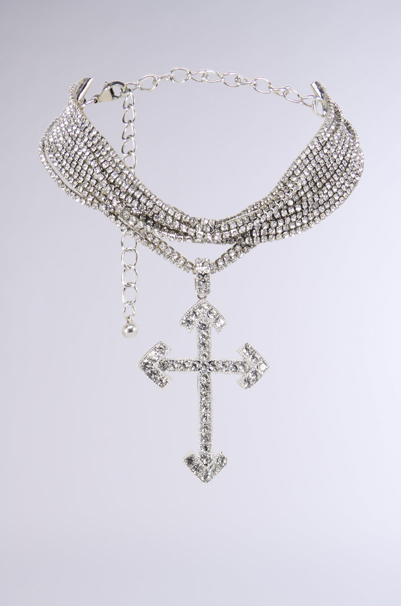 Side View Cross My Heart Choker 4