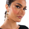 Front View Cross My Heart Embellished Drop Earrings