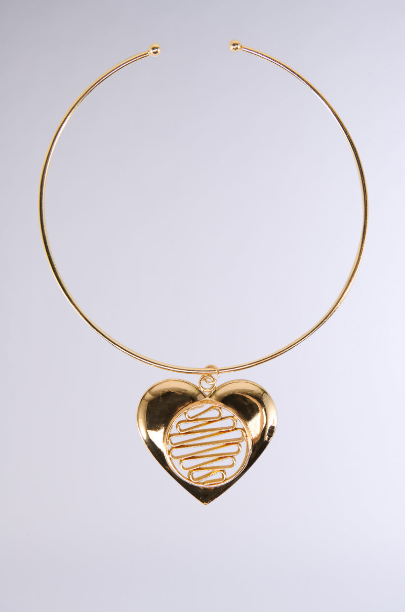 Side View Cross My Heart Necklace