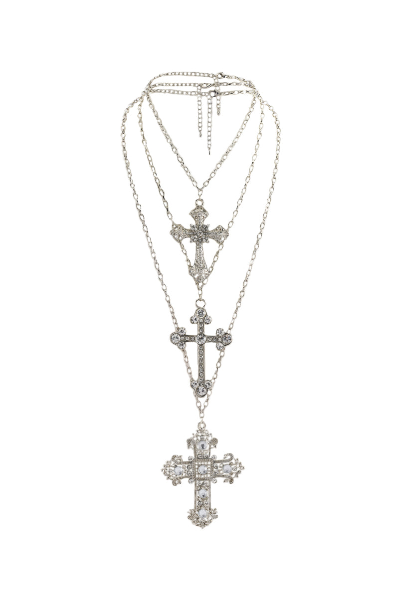 Side View Cross My Heart Necklace
