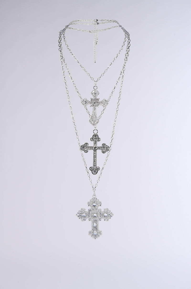 Side View Cross My Heart Necklace