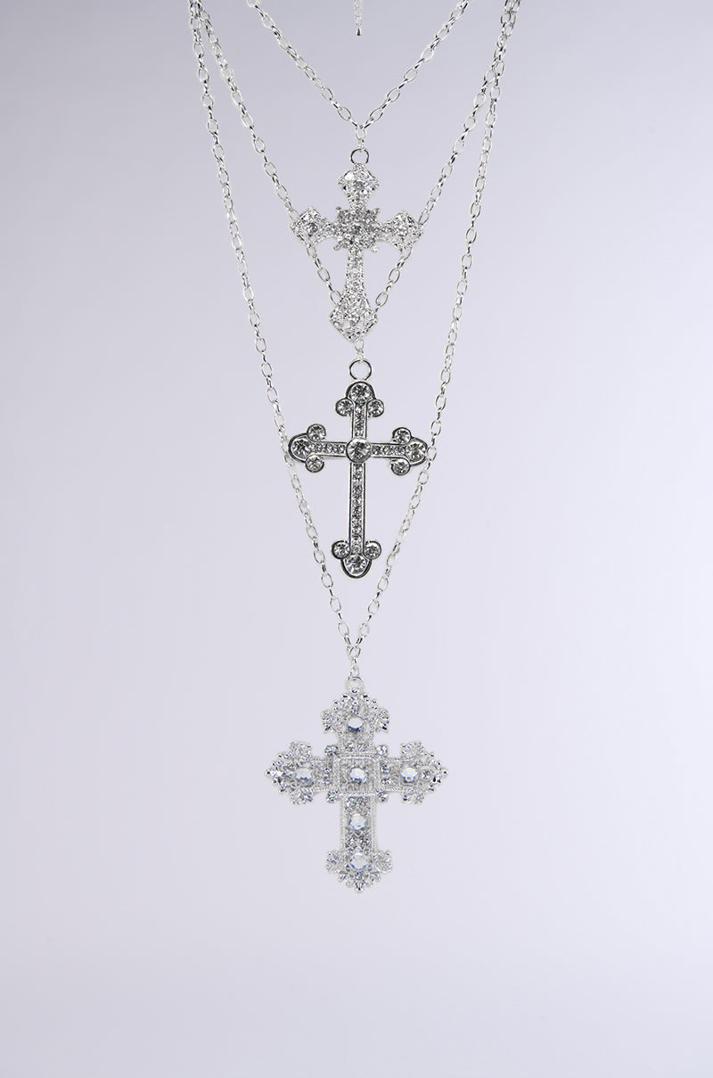 Back View Cross My Heart Necklace