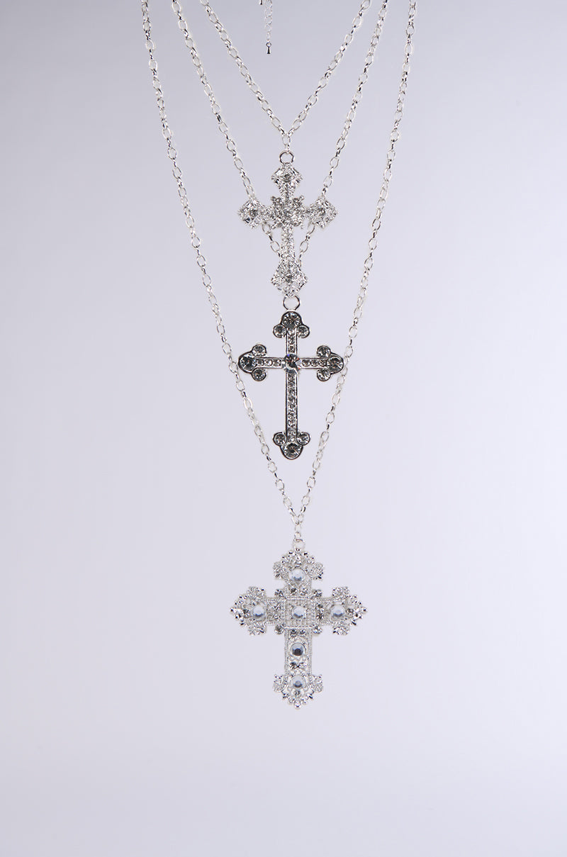 Back View Cross My Heart Necklace