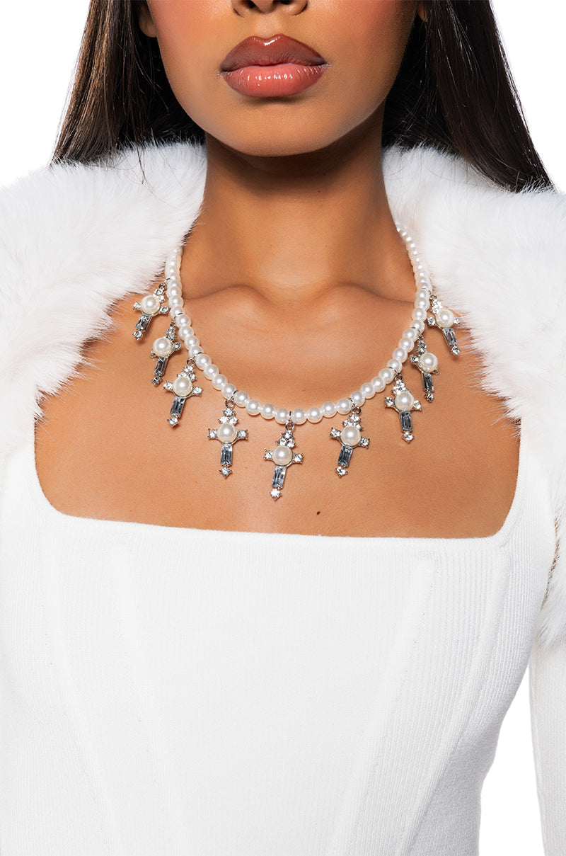 Front View Cross My Heart Necklace 2