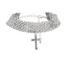 Side View Cross Your Mind Rhinestone Choker