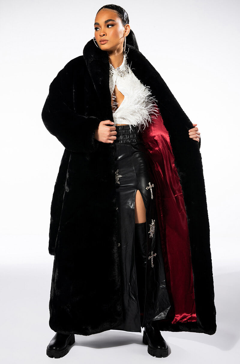 Full View Crossing My Path Maxi Faux Leather Skirt 8