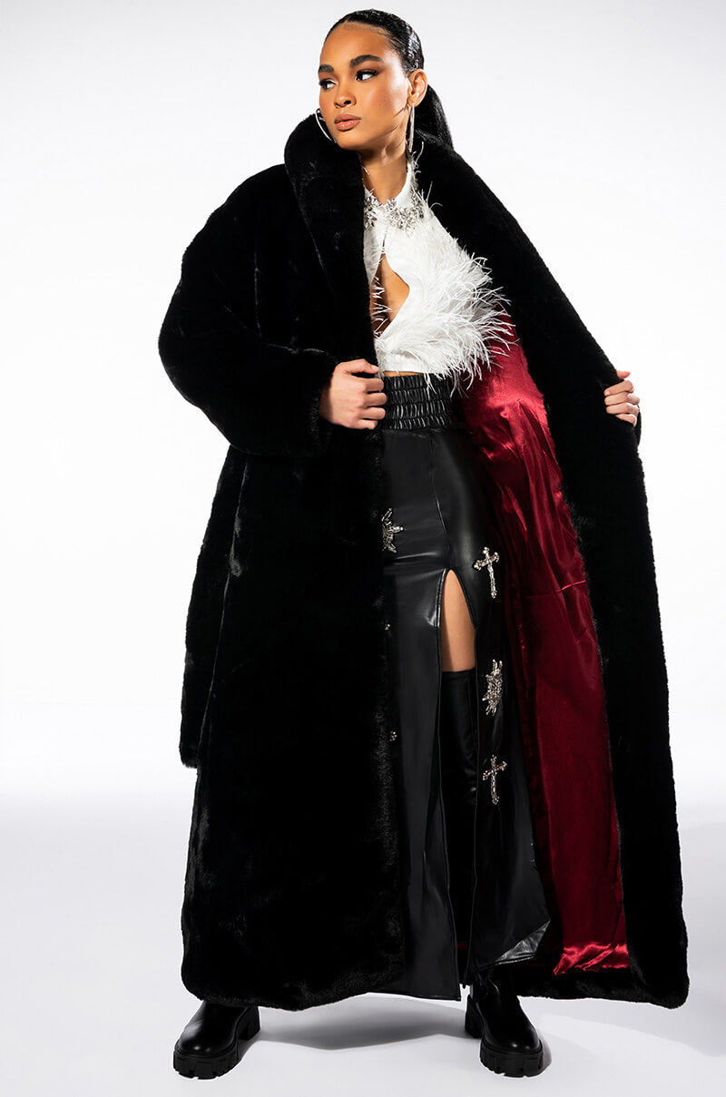 Full View Crossing My Path Maxi Faux Leather Skirt 7