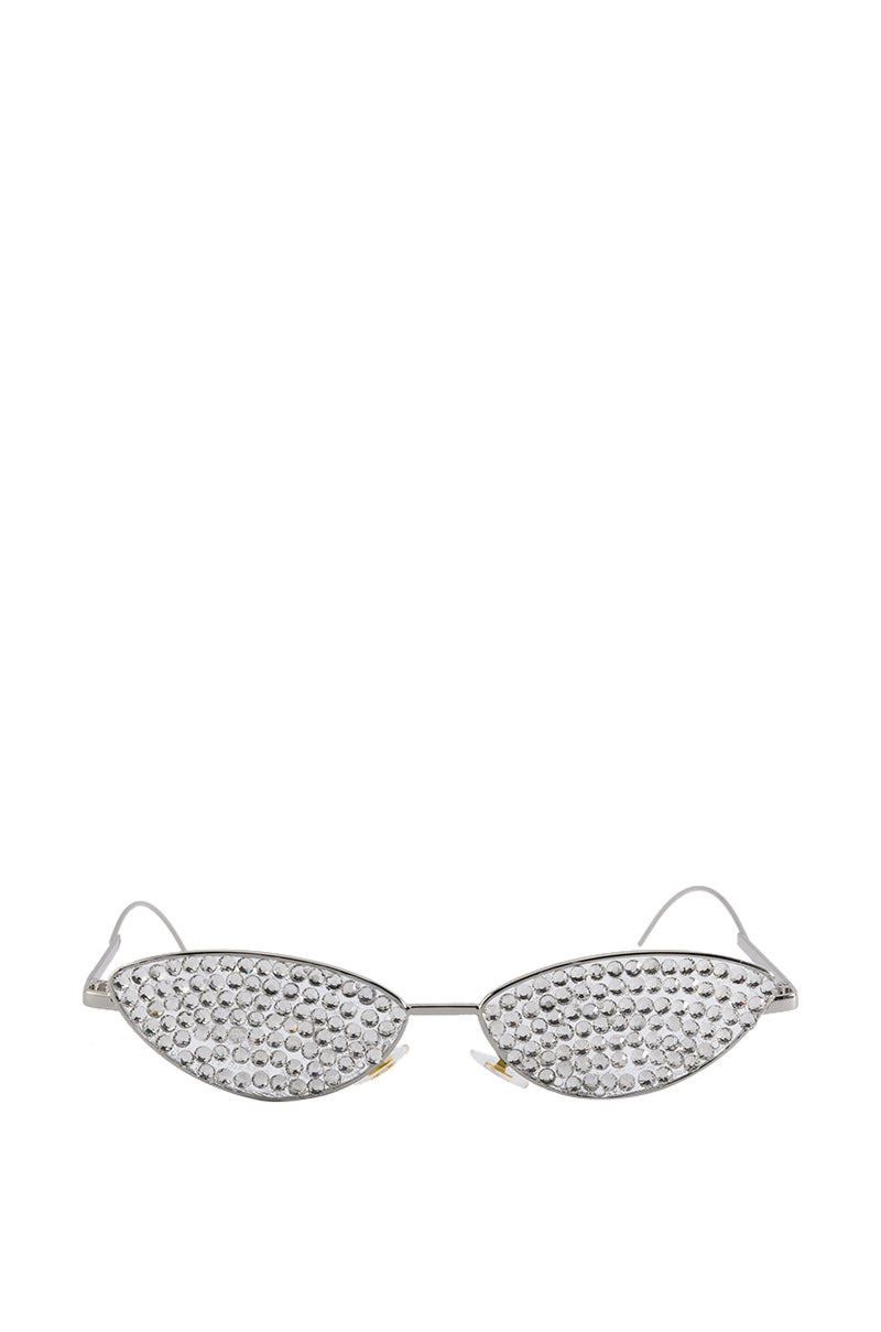 Side View Crystal Eyes Glasses