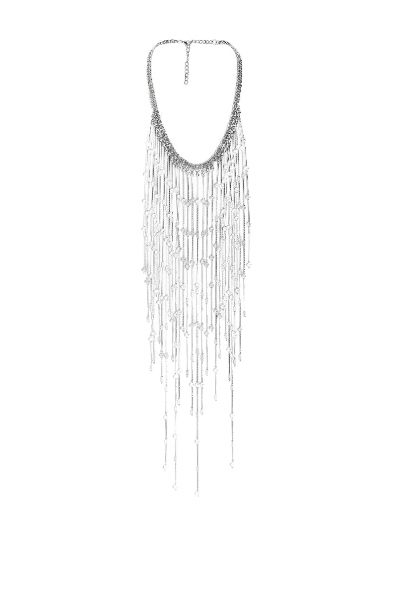 Side View Crystal Tears Necklace 1