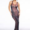 Front View Cuerpo Printed Scoop Neck Sleeveless Maxi Dress