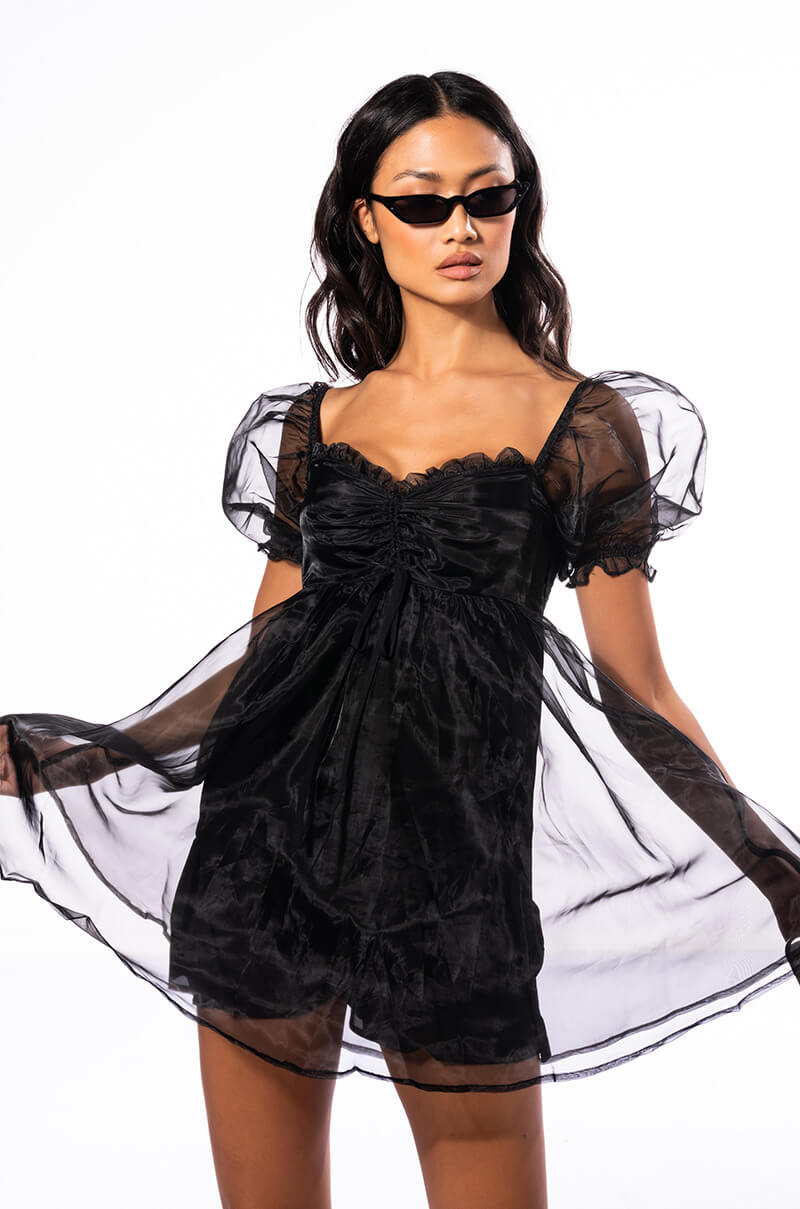 Side View Cupcake Cutie Babydoll Mini Dress