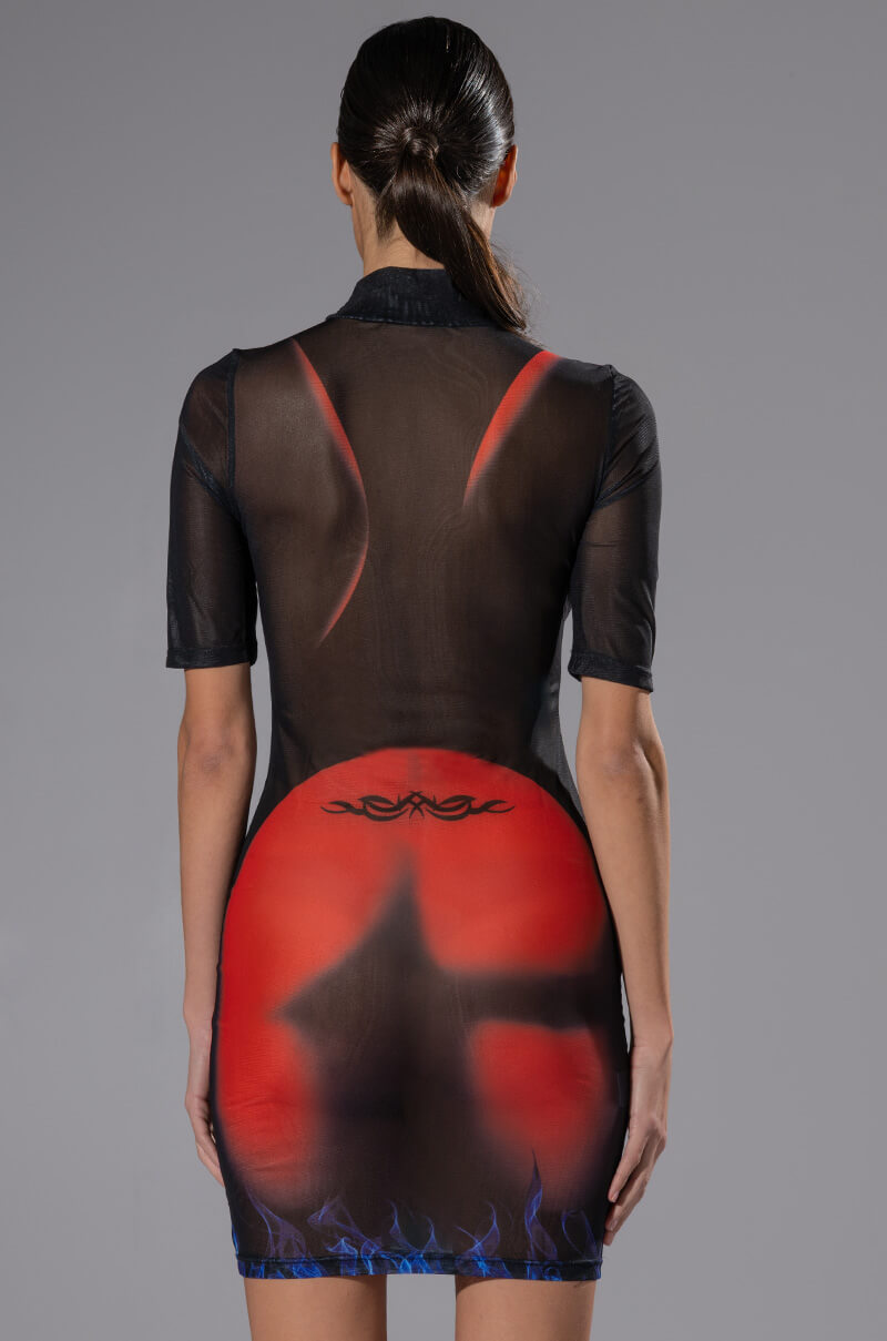 Full View Curious For Me Short Sleeve Mini Dress