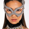 Front View Curtain Up Rhinestone Mask