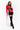 Full View Cut- It- Out Safety Pin Detail Long Sleeve Mini Dress in Black Multi