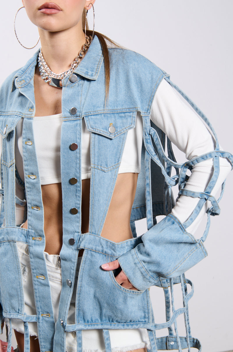 Extra View Cut It Out Denim Jacket