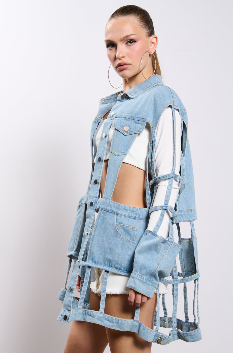 Cut Up Jacket CUT IT OUT DENIM JACKET – AKIRA