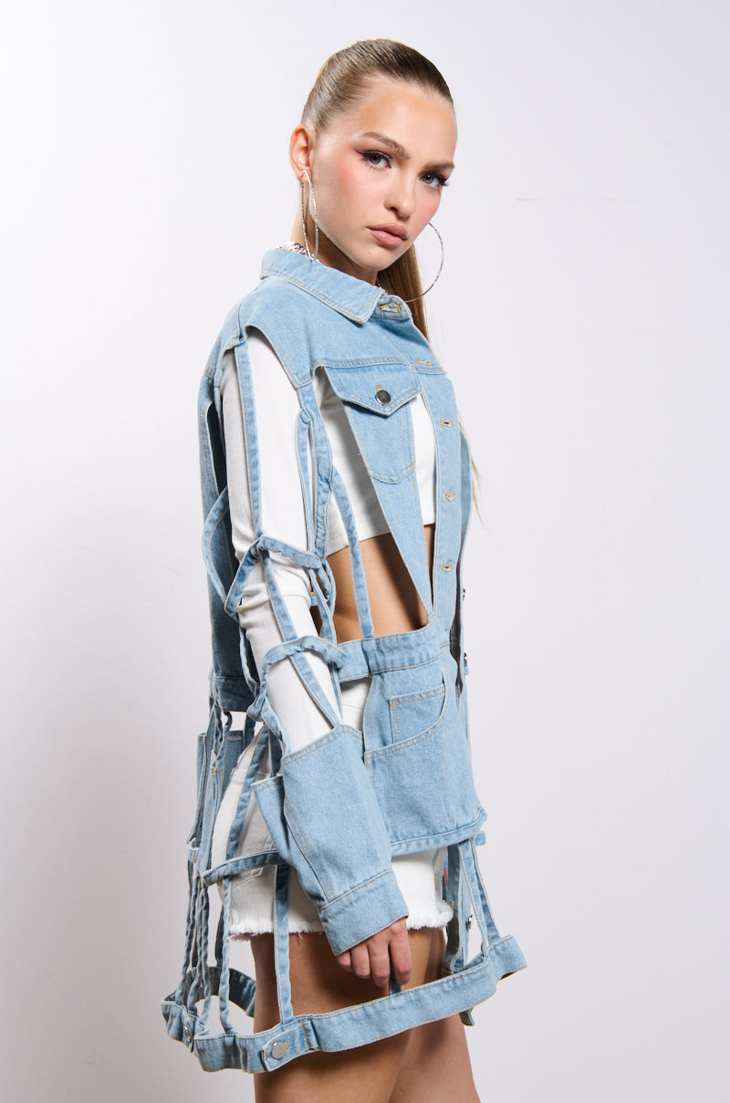 Extra View Cut It Out Denim Jacket