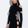 Front View Cut It Out Ribbed Sweater Dress