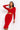 Front View Cut Out For It Long Sleeve Side Cut Out Bodycon Midi Dress in Red