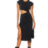 Front View Cut Out Tshirt Midi Dress