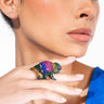 Front View Cute Lil Gecko Statement Ring