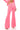 Front View Cynthia Slinky Flared High Waist Pant In Pink