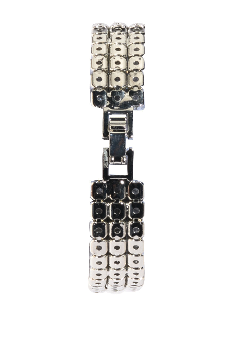 Back View Cz Tennis Bracelet In Silver 2