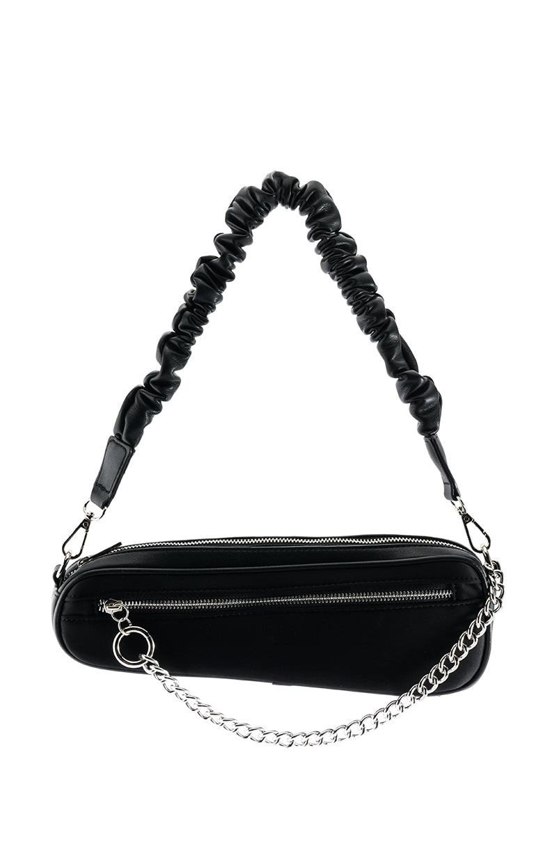 Side View Daft Black Asymmetrical Purse