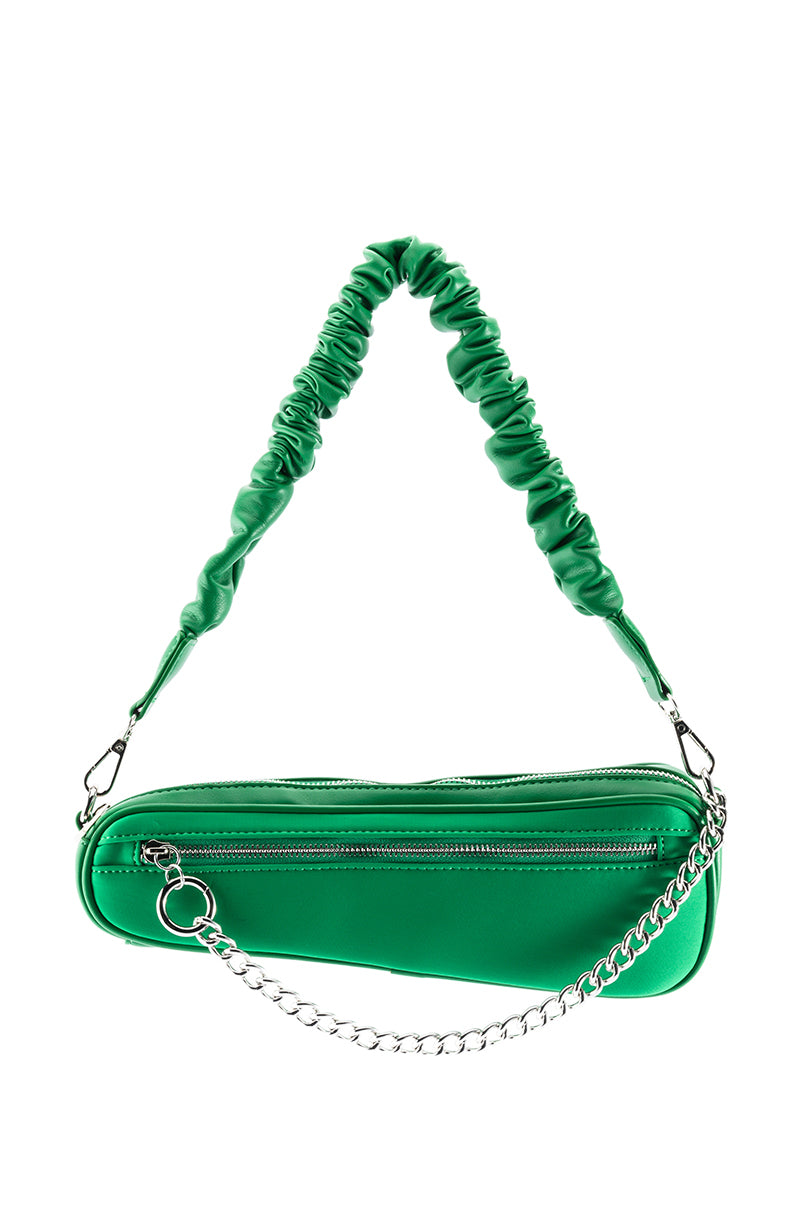 Side View Daft Green Asymmetrical Purse 0