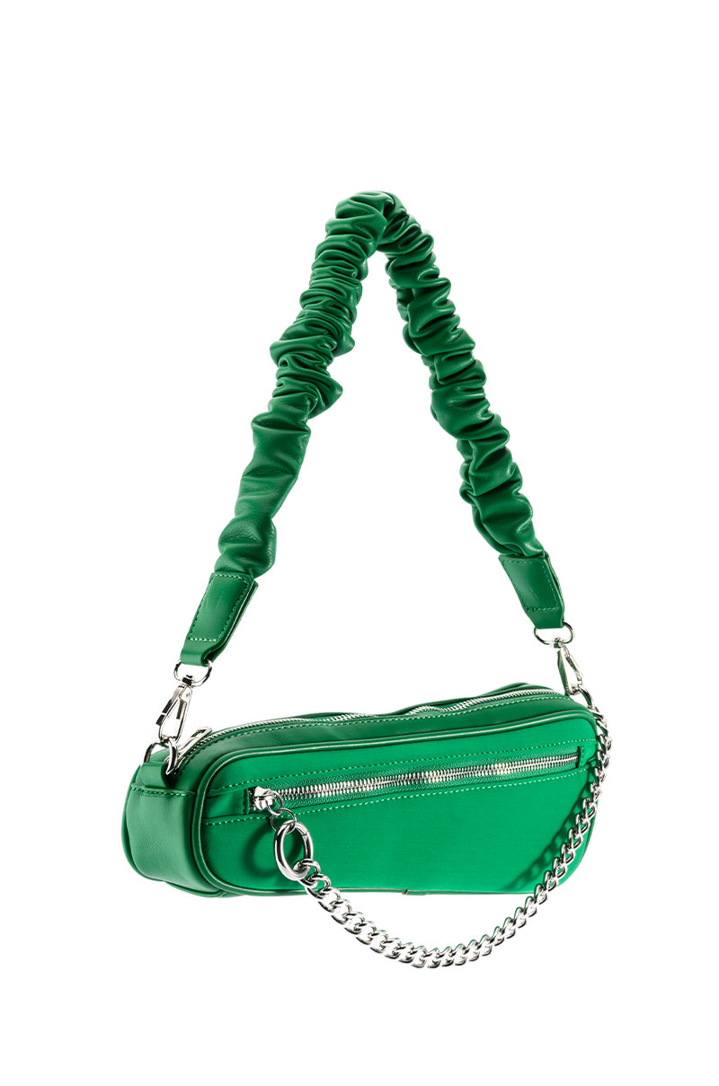 Back View Daft Green Asymmetrical Purse 1