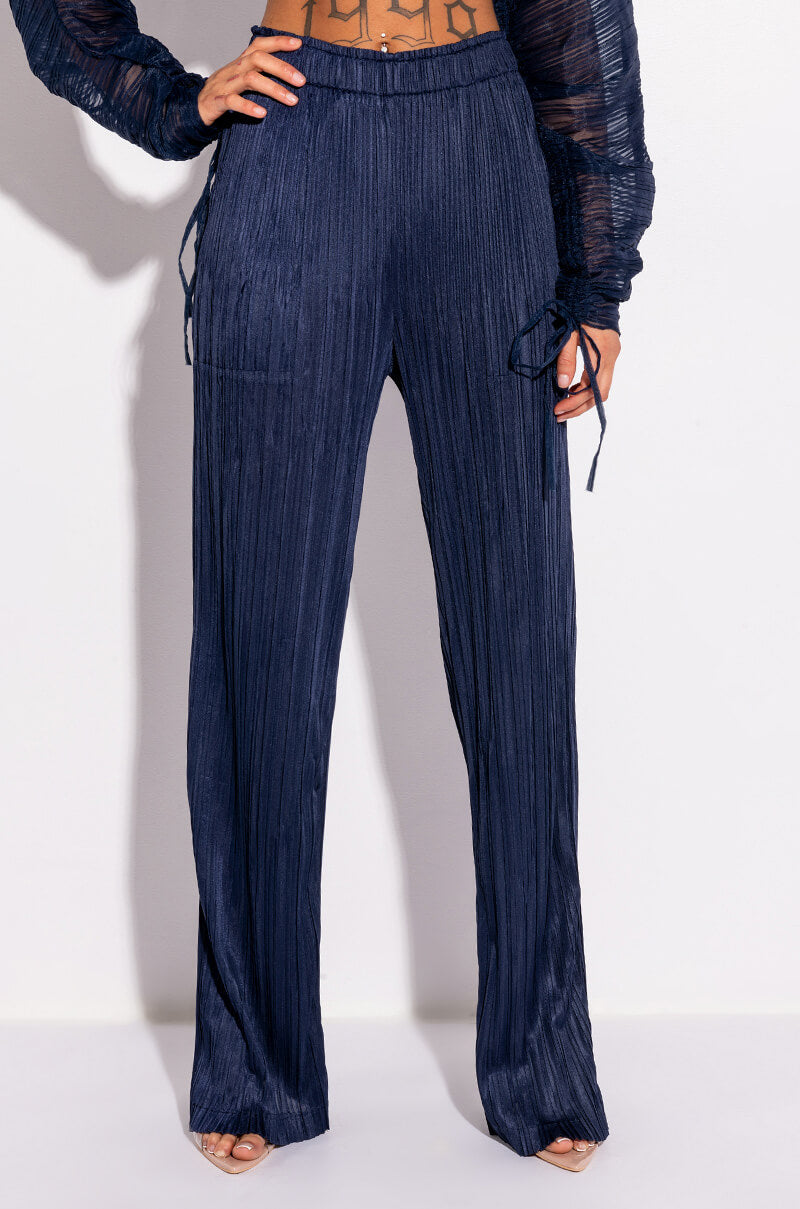 Front View Dahlia Pleated Palazzo Pant