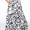 Front View Dalis Muse Bandeau Abstract Maxi Skirt