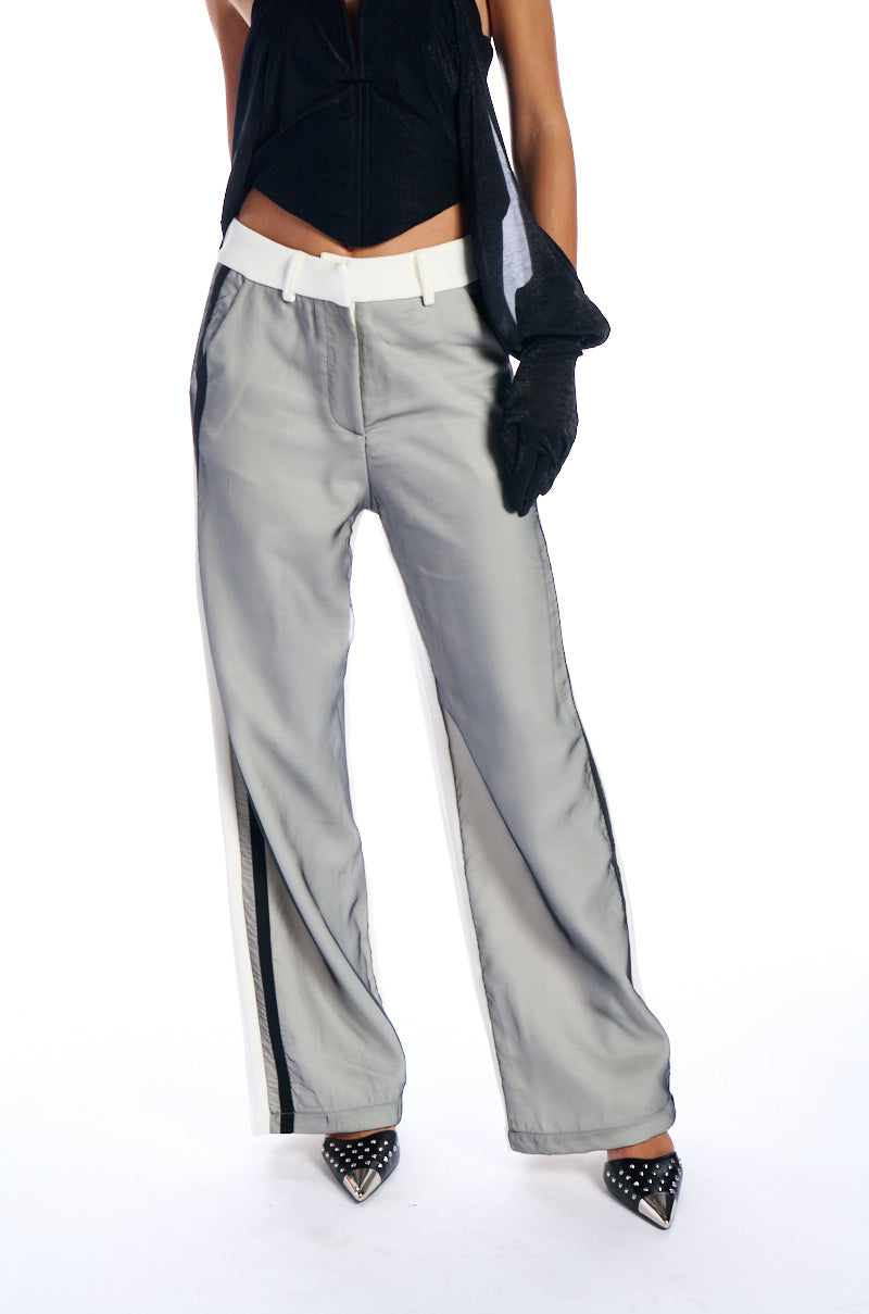 Side View Damaged Wide Leg Trouser