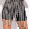 Front View Dance Up On Me Chain Skirt Belt