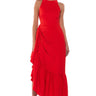 Front View Dance With Me Ruched Waist Sleeveless Maxi Dress