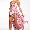 Front View Dancing Days Floral High Low Dress