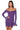 Front View Dani Mineral Wash Mini Dress In Purple Multi